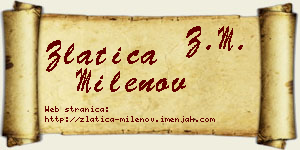 Zlatica Milenov vizit kartica